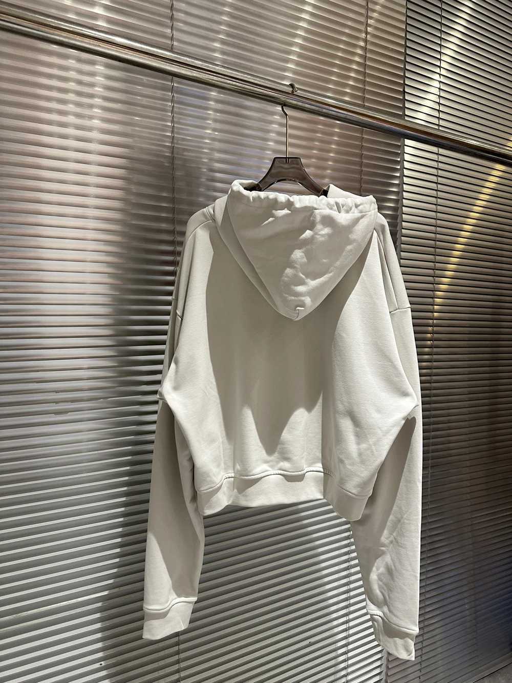 2025 Mowalola high quality Am I a Mowa fan Red slogan M foam printing oversized men women hooded sweatshirt short hoodies W251021