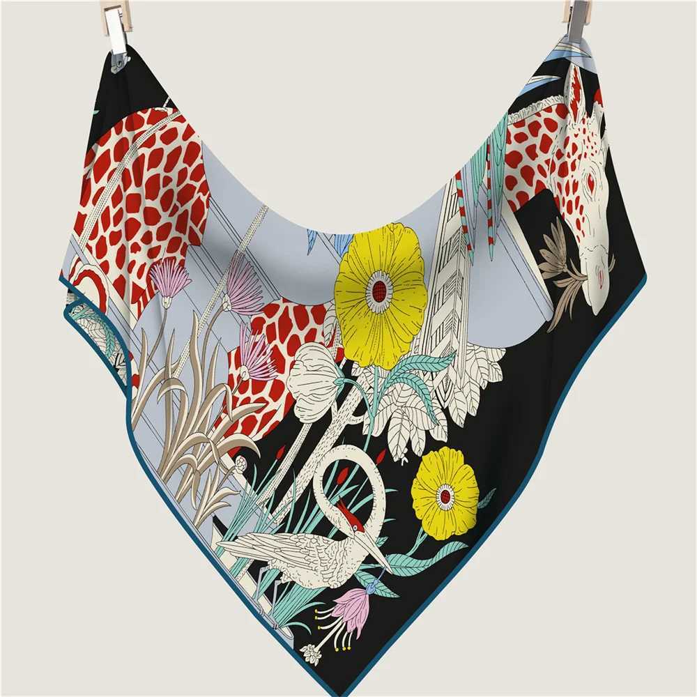 Triang Cashmere Silk Scarf Designer Printed Luxury Pashmina Shawls for Wen Hand Rold Edges Big Sto BlanketW251021
