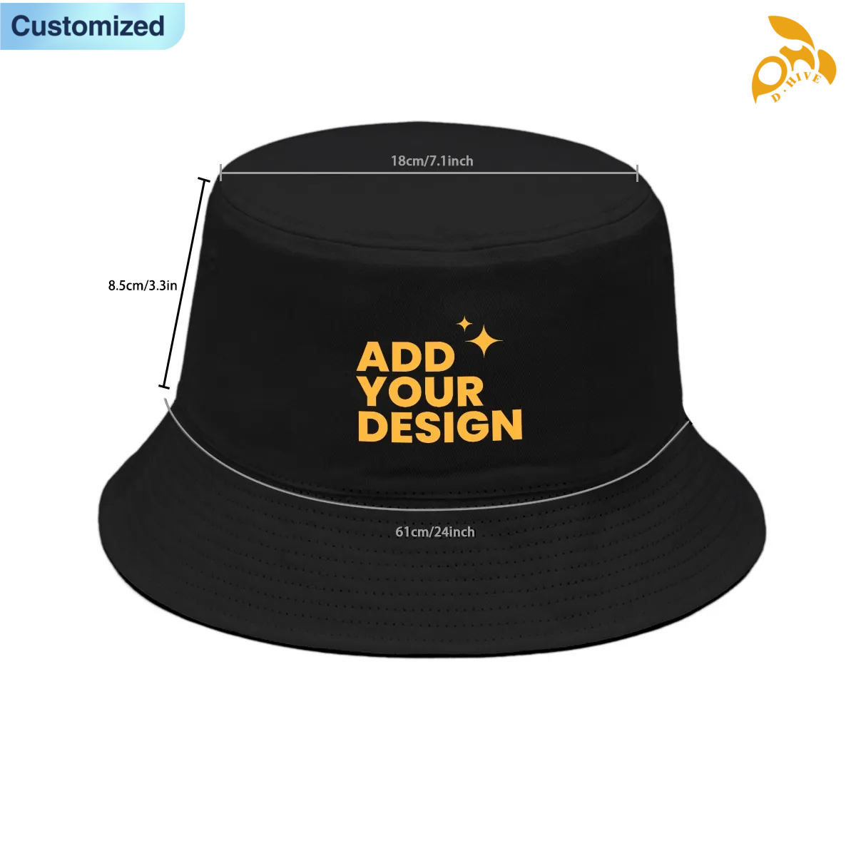 Free Shipping of Customized Adult Double Layer Bucket Hat Double-Layer Sturdy Sun-Protective Breathable Foldable Stylish All-Match Hat