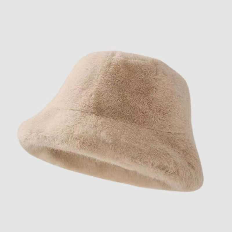 Leopard Print Fisherman Hat for Women Autumn and Winter Furry and Thickened Warm Bucket Hat Fashionable and Versatile Ear Protection Water Bucket Hat 