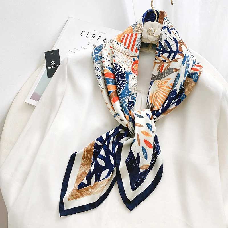 9090CM Fashion Twill Large Square Scarf Silk Feeling Dazzling Tree Print Neck Scarves For Wen Shawls And Wraps AccoryW251021