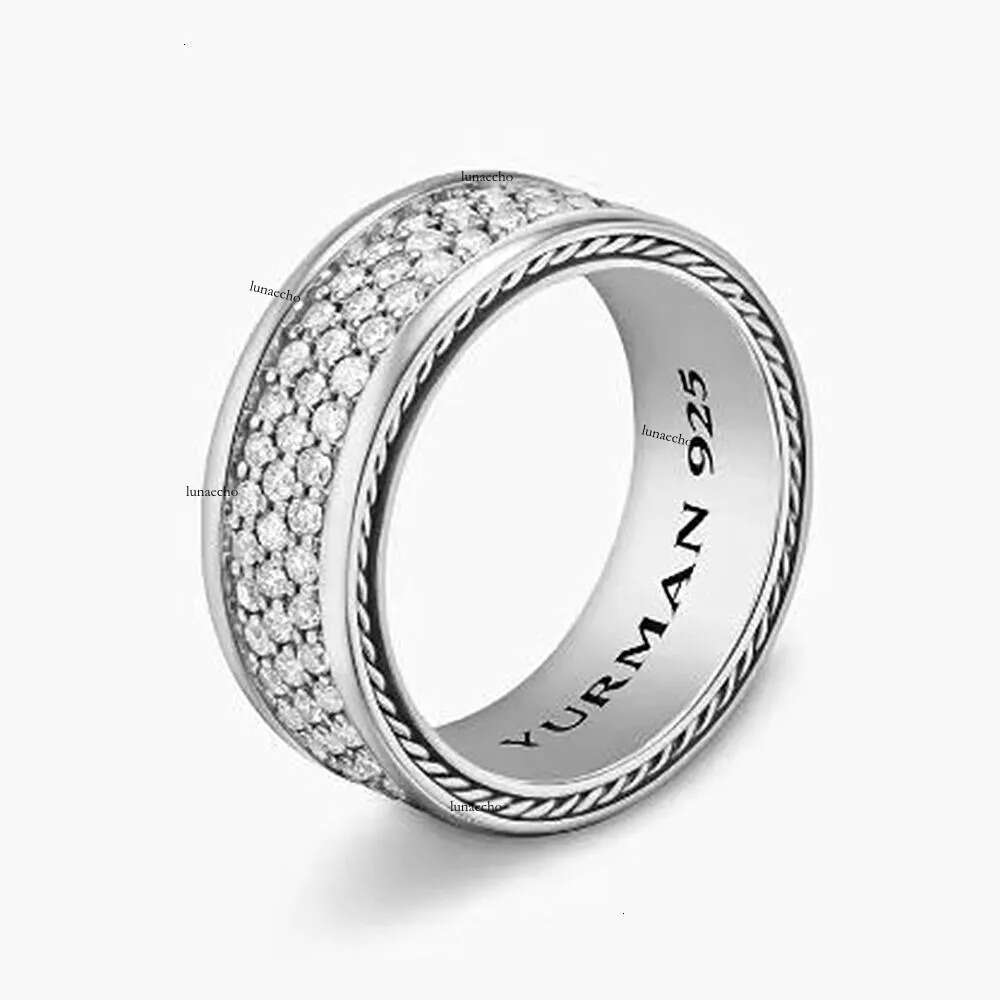 davidlys yurmanly ring Gold Ring for Man Woman Jewellery Round Head Pearl Twisted Wire Wrapped Davidlys ring Hip Hop Trendy Fashion Versatile Exquisite Jewelry 473