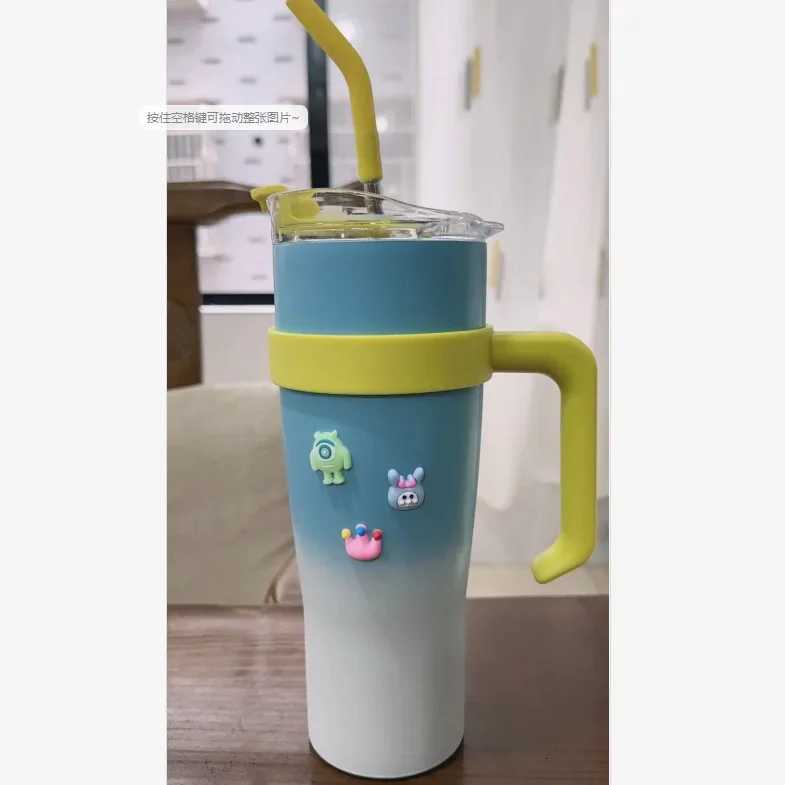 Jumbo Insated Stainless Steel Water Bottle Large Capacity Cold Cup with Straw Vacuum Sed for Maxim Temperature Retention Y251021