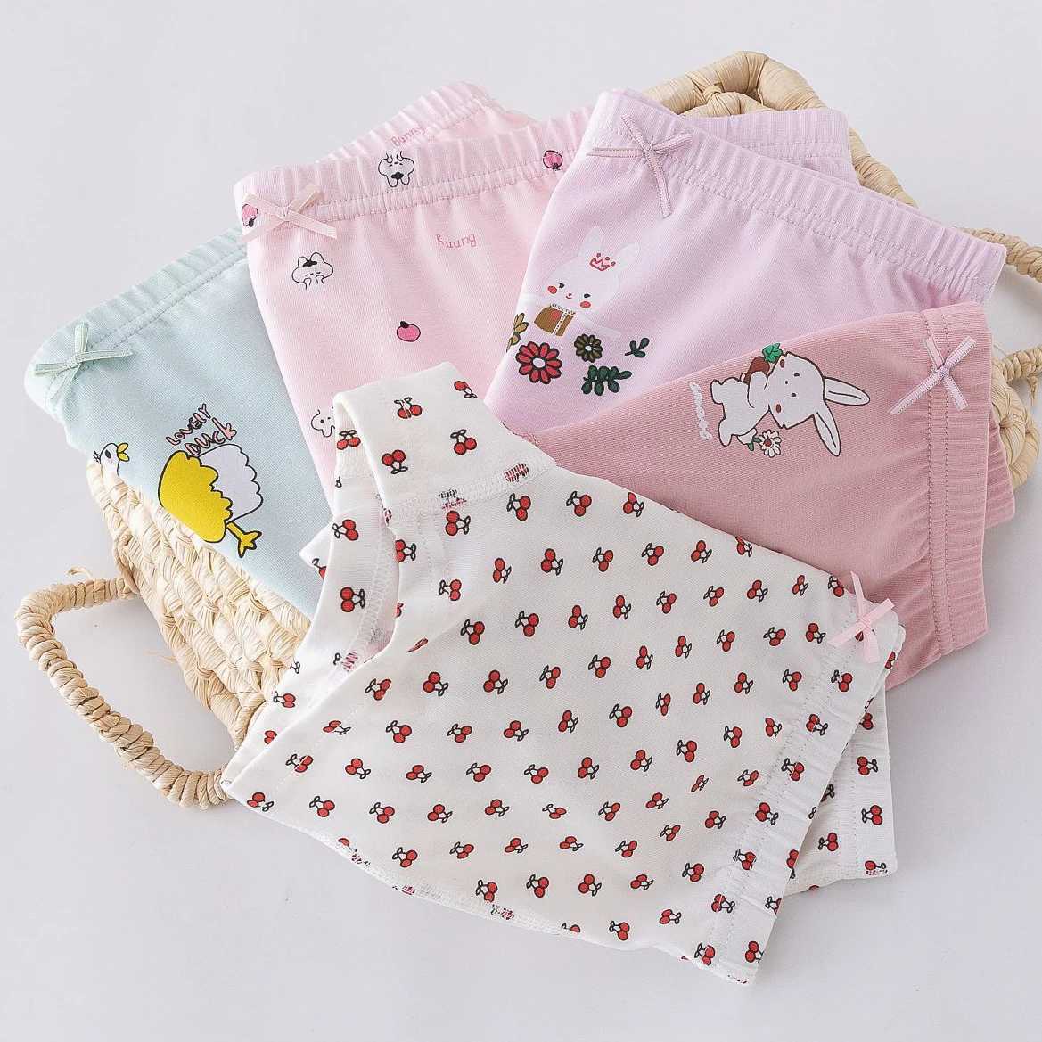 Girls underwear cotton boxer shorts girls boxer shorts cotton cartoon shorts for children 5pack J251021