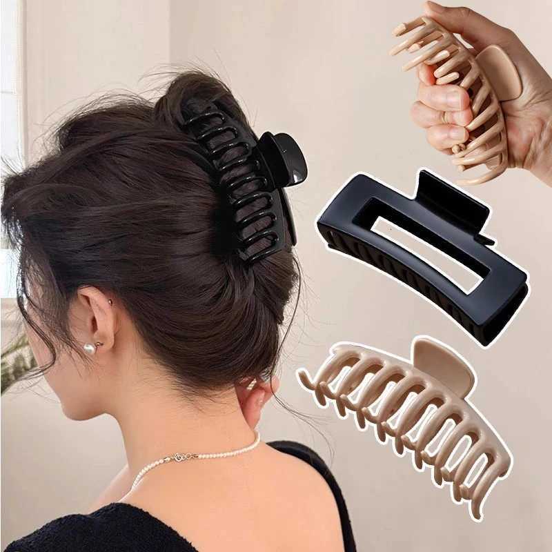 Ponytail Large Silicone Hair Claw Crab Hair Accessories for Women Solid Bowknot Hair Clips Hairpins Girls Barrettes HeadbandsW254021