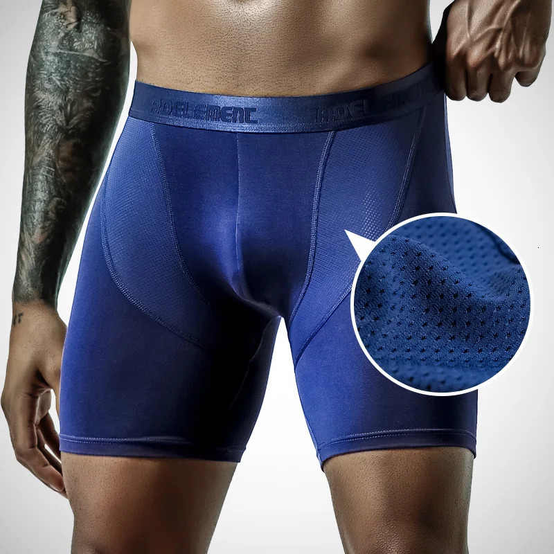 Sports Underwear Mens AntiWear Leg Modal Professional Running Fitness Tight Long Leg QuickDrying Extended Boxer Briefs 251021