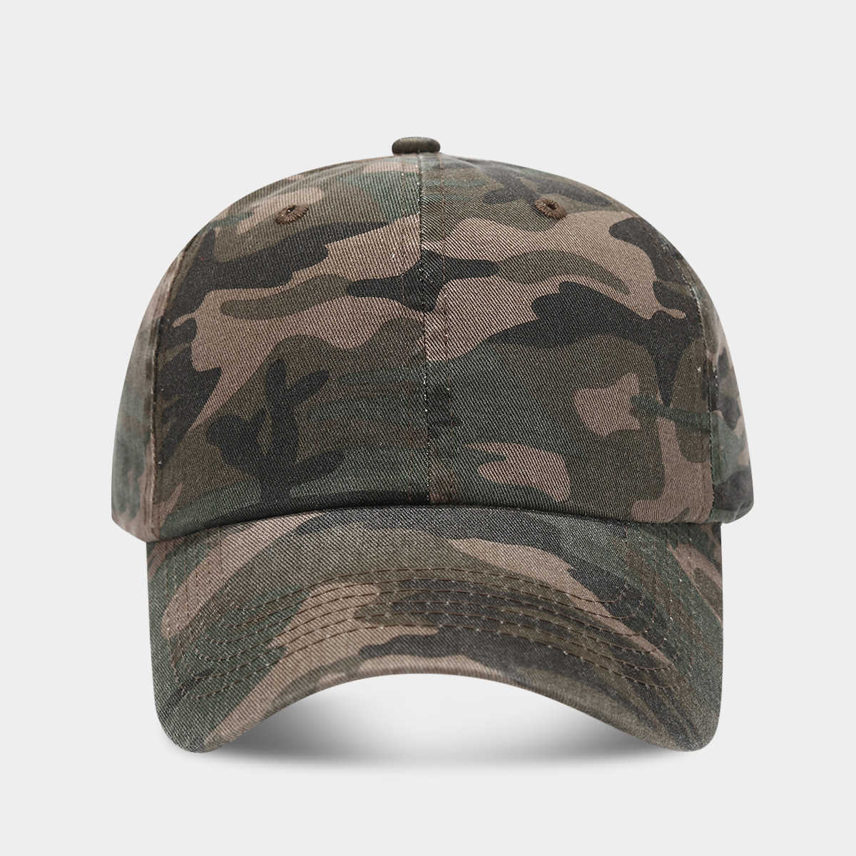Style Camouflage Soft Top Vintage Baseball Cap Outdoor Jungle Sports Sun Hat Unisex Duckbill Cap H251020