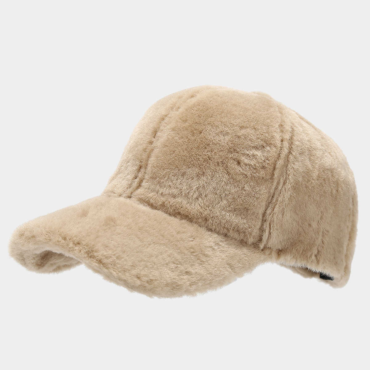 Winter Simple Solid Color Thickened Duckbill Cap Women Plush Coldproof Casual Baseball Cap Men Outdoor Sunshade Hat H251020 AKKB