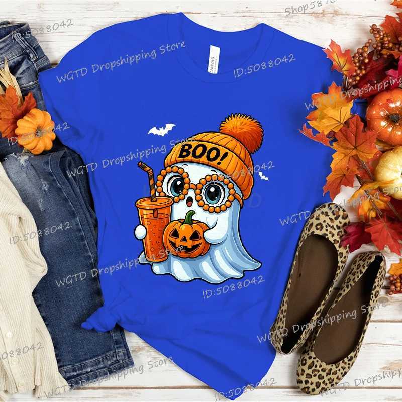 Cartoon Boo Pumpkin Halloween Short Sleeve Childrens Clothing Autumn Short Sleeve Women Men Family Matching Outfits New Tshirt L2510213ZU1