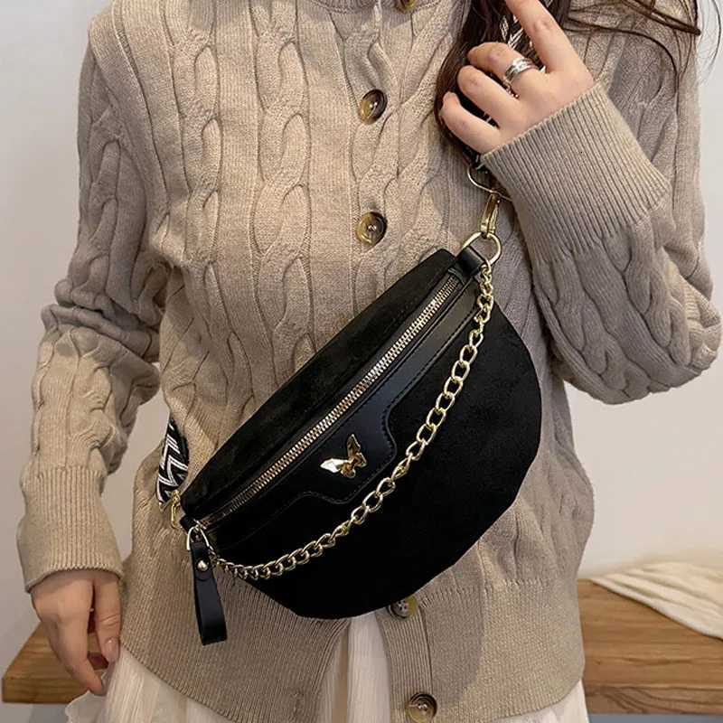 Bohemia Women Waist Bag Faux Suede Chest Bag PU Leather Handbag Chain Waist Pack Adjustable Strap Fashion Shoulder Crossbody Bag Z251021