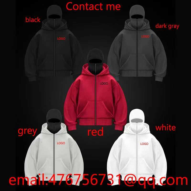 Men Zip Hoodie Winter Warm Casual Sweatshirt Y2K with Hooded Face Mask Zipper Design Sports Jacket Outdoor Activities W251021