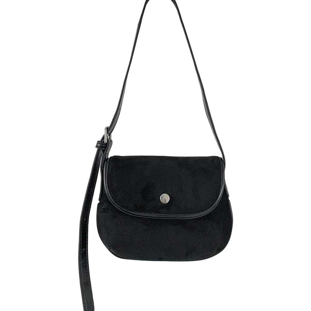 New Autumn Winter Handheld Saddle Patchwork Niche Design Flap Shell Single Shoulder Suede Bag For Women B5