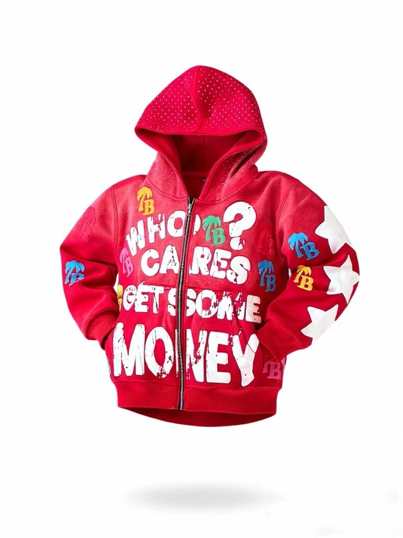 Men Gothic Hoodies Vintage Washing Letter Printed Hoodie Sweatshirt Casual Oversized Long Sleeve Streetwear Hooded Pullover W251021