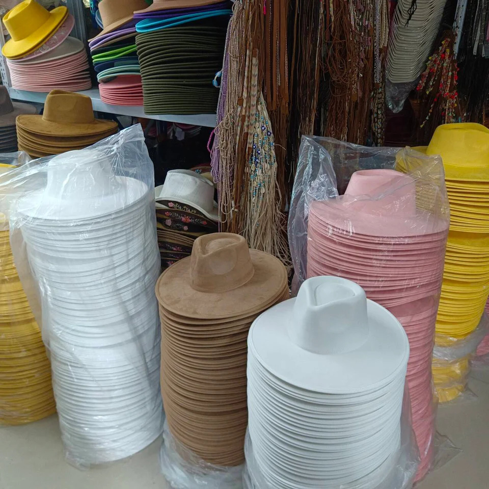 Vegan suede fedora hat with large teardrop top for women with stiff brim flat fashion hat suede hat hats for women 251016