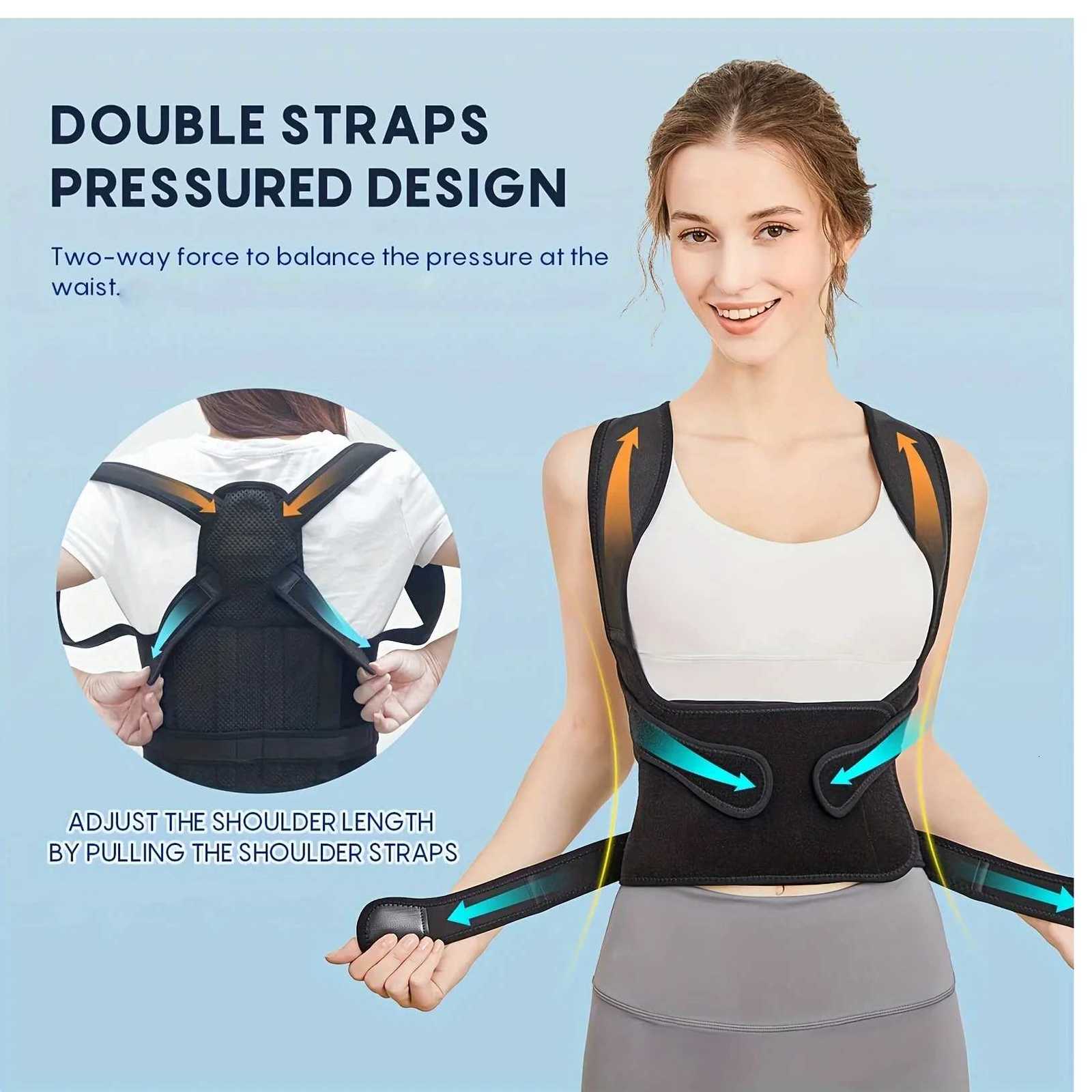 Back Brace Posture Corrector For Unisex Shoulder Straightener Adjustable Full Back Support Upper Hunchback Spine Corrector1 D251021
