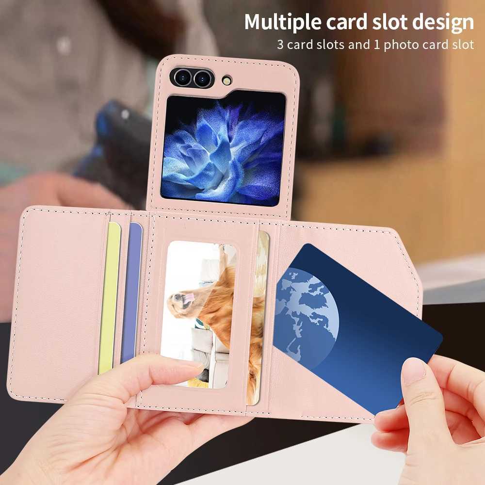 VIETAO Luxury Pink Crossbody Strap Phone Cover for Galaxy Z Flip 7 Wallet Back Case Z Flip 654 Mobile Phone Case Z4 Z3 J251114