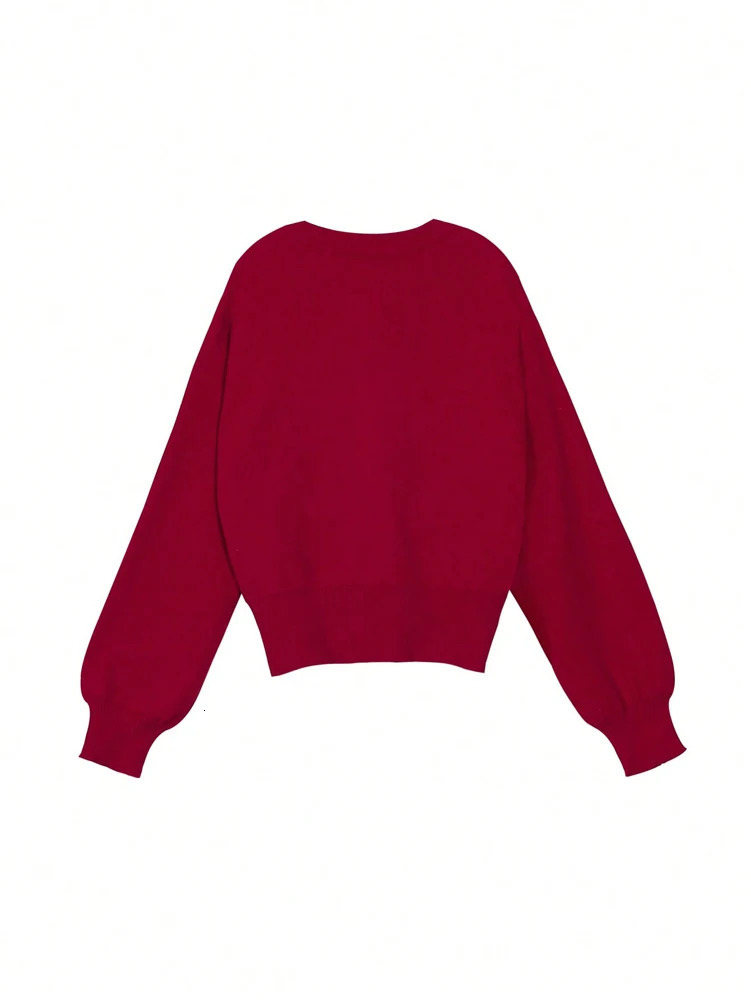 AutumnWinter Arrivals y Fashion n HeartShaped Metal Buckle Cardigan Elegant and Versatile Knitwear Top for Women 251017