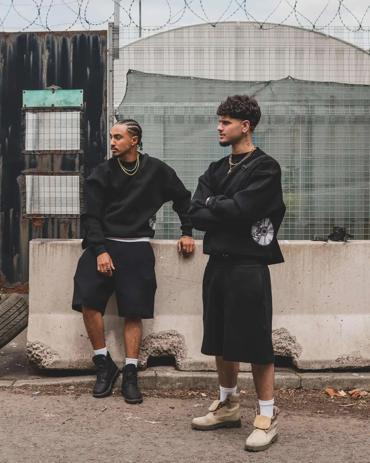 Grey Disc Pattern Mens Shorts Set Sporty Casual Wear Comfortable Loose Tracksuit Breathable Fabric Minimalist Modern Athleisure 251021