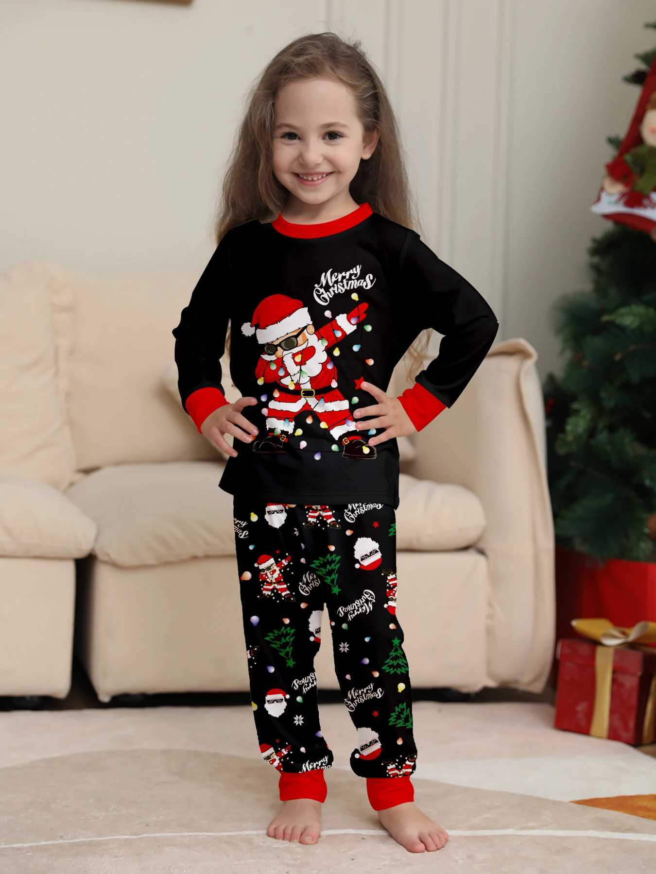 Family Matching Christmas Pajamas Set with Santa Claus Print Festive Xmas Loungewear L251021SA8N