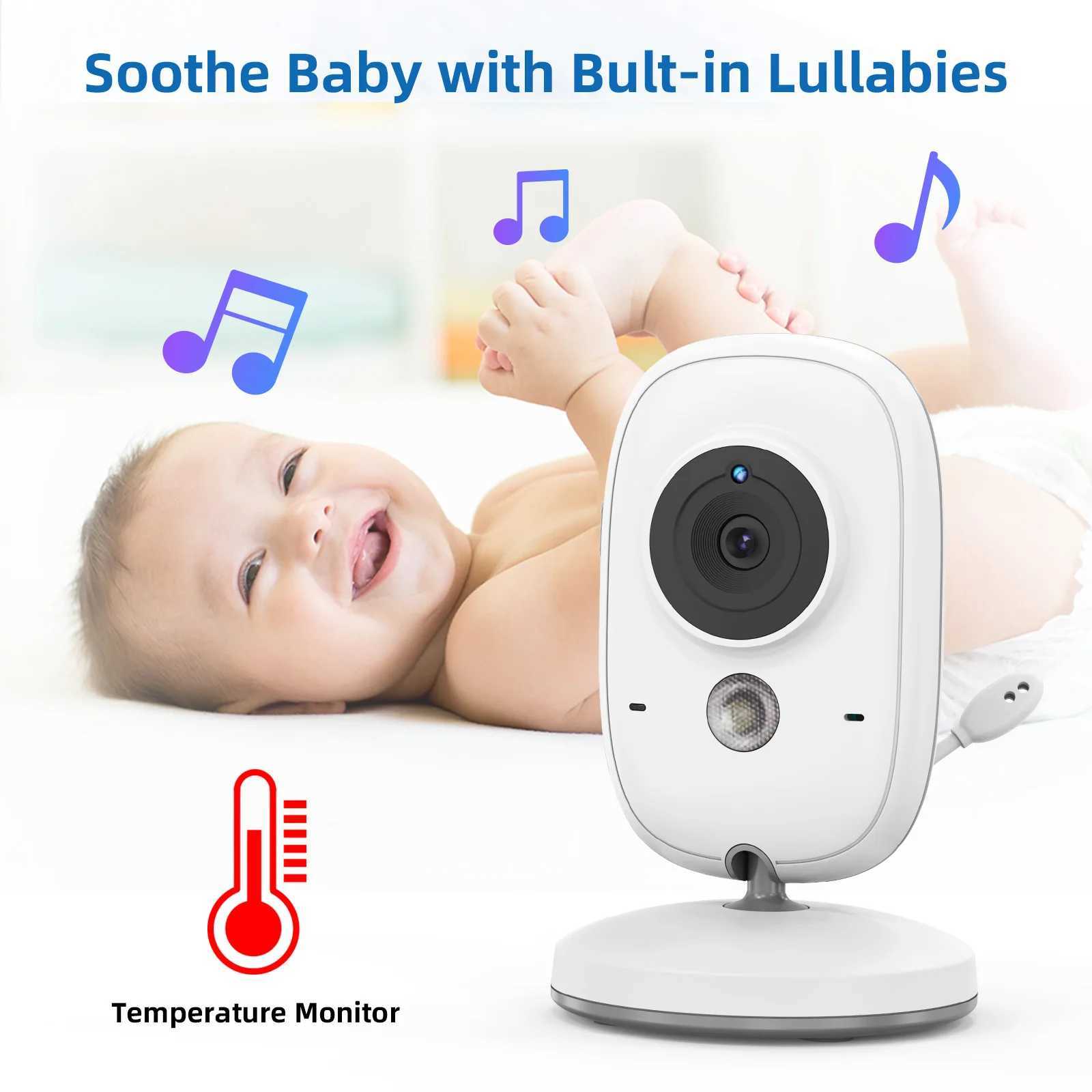 TakTark 32 Inch Wireless Video Baby Monitor With Lullabies Auto Night Vision Two Way Intercom Temperature Monitoring Babysitter J2511211