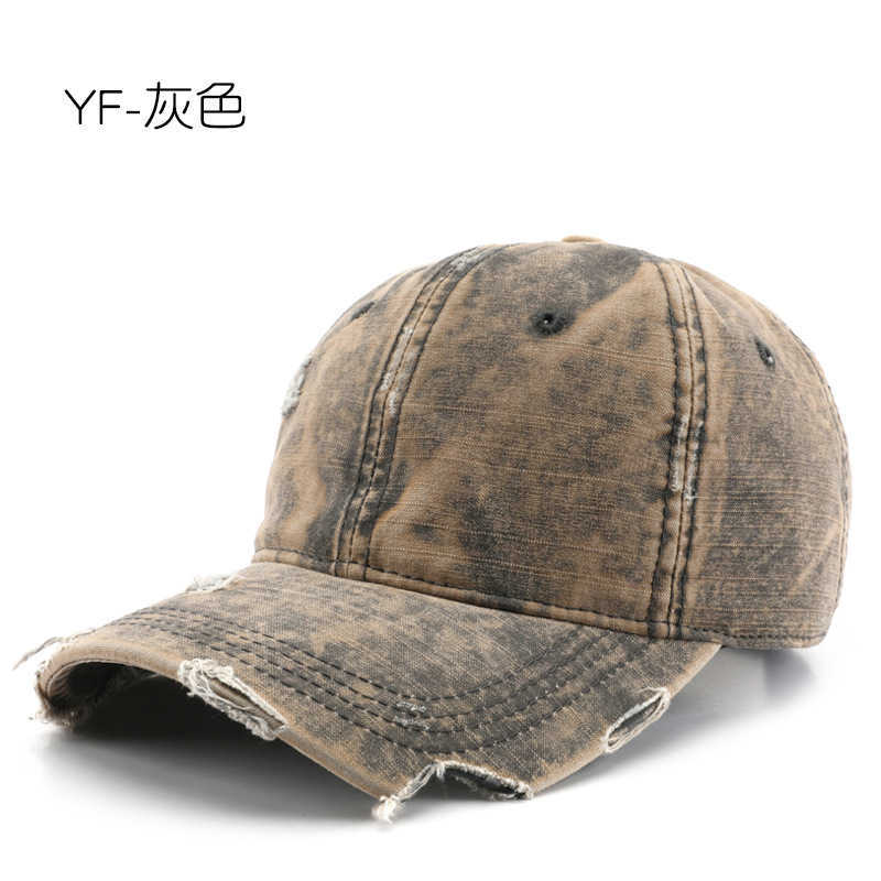 Mens Unique Spring and Autumn Washed Distressed Baseball Cap Outdoor Womens Sports Casual Sun Protection Visor Cap H251020