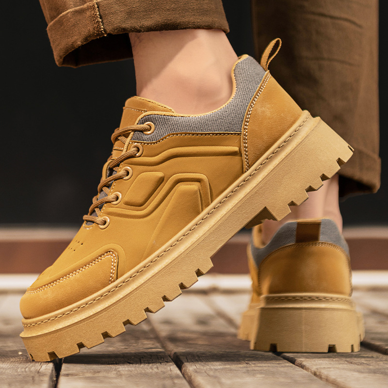 Workwear men's shoes 2025 new autumn British style antique low-top Martin boots men's platform sports and casual trendy shoes