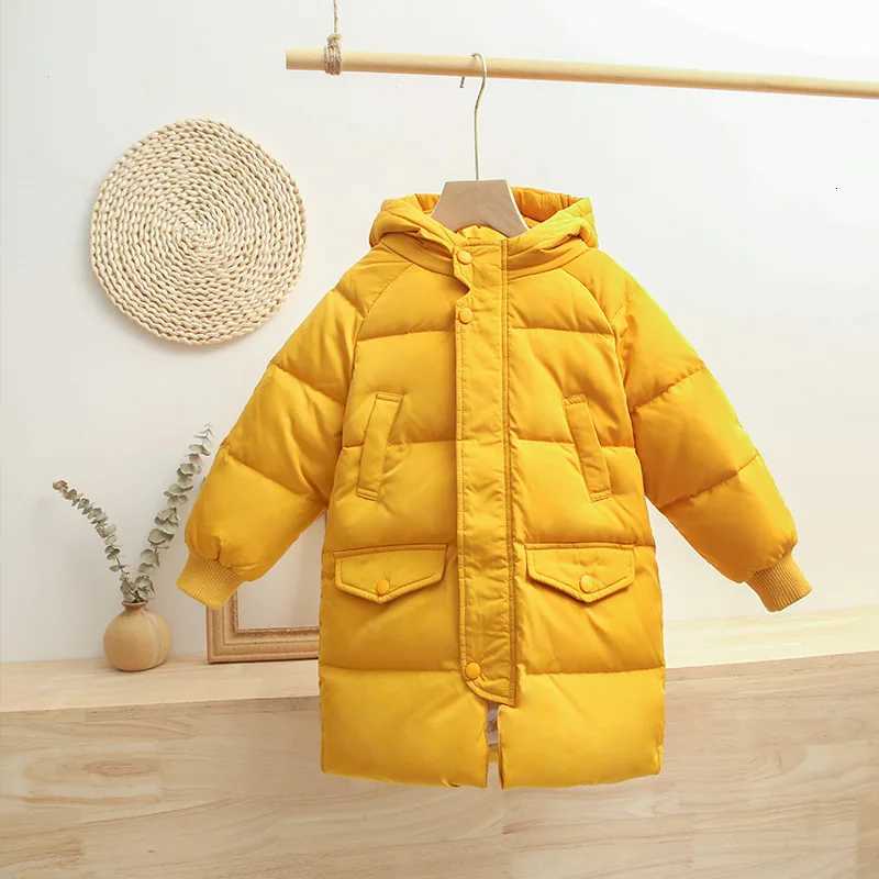 Boys Clothes Hooded Parka Coat Kids Snowsuit Outerwear Clothing Russia New Winter Long Thick Down Jacket for GirlT251021
