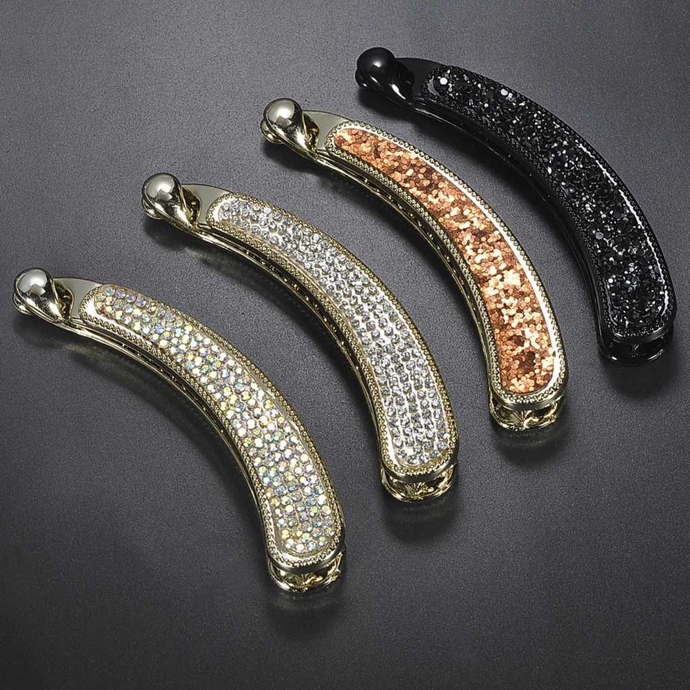 1pc Crystal Barrette Rhinestone Hairpin Banana Hair Clip Hair Claws Women Hair Accessories Hairgrip Bath Ponytail clipW254021