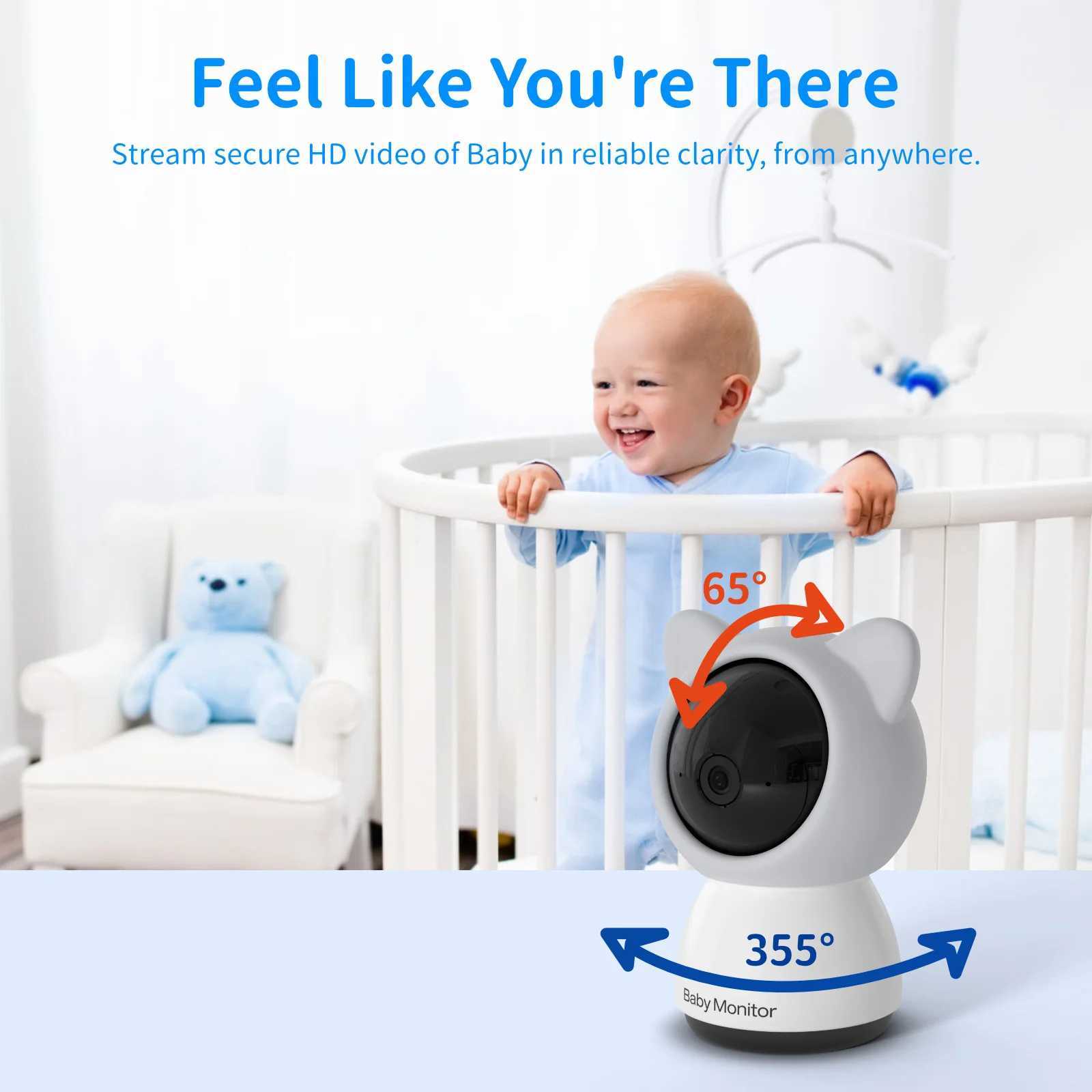 5 3MP Baby Monitor Babyphone Wireles Security Video Camera Bebe Nanny VOX HD Night Vision PTZ Lullabies Temperature Humidity J2511211