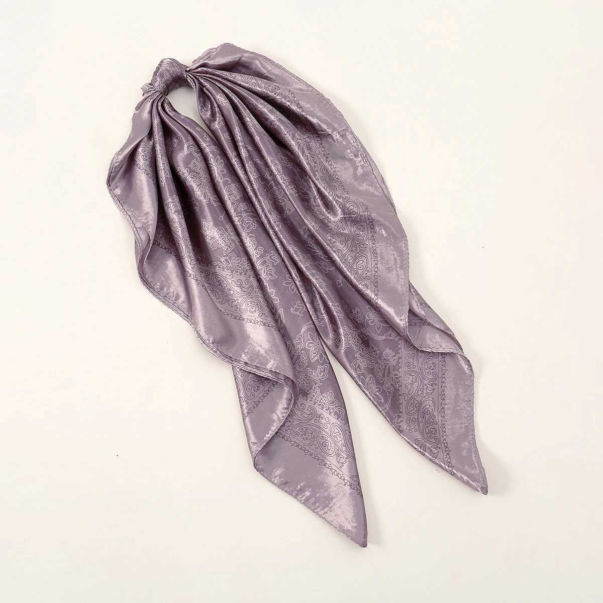 9090cm Printed Square Scarf Wen Silk Feeling Satin Wraps Line Foard band Luxury Designers Scarf Silk Bandana Hair WrapW251021