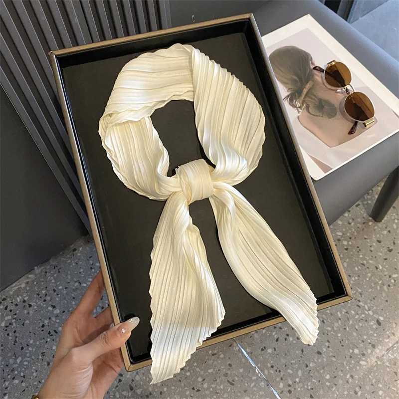 Wen Square Scarf Skinny Ribbon Neck Small Pated Hair Tie Band Kerchi Satin Foard Scarves scarf NeckerchiW251021