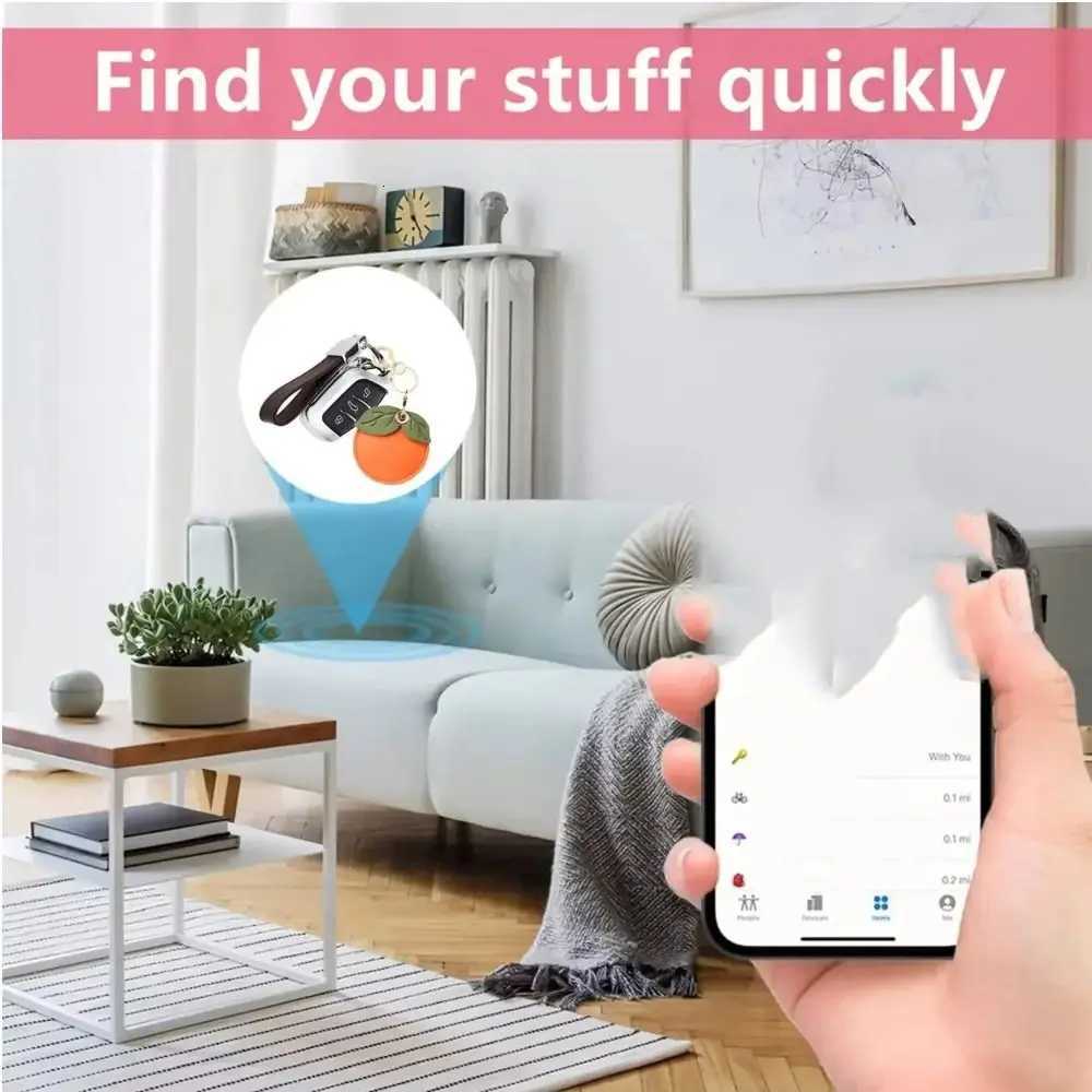 Fruit Green Leaves Leather Keychain Antilost Protective Cartoon Key Holder DIY Charms Cartoon Fruit PU Fruit Key Rings W251021