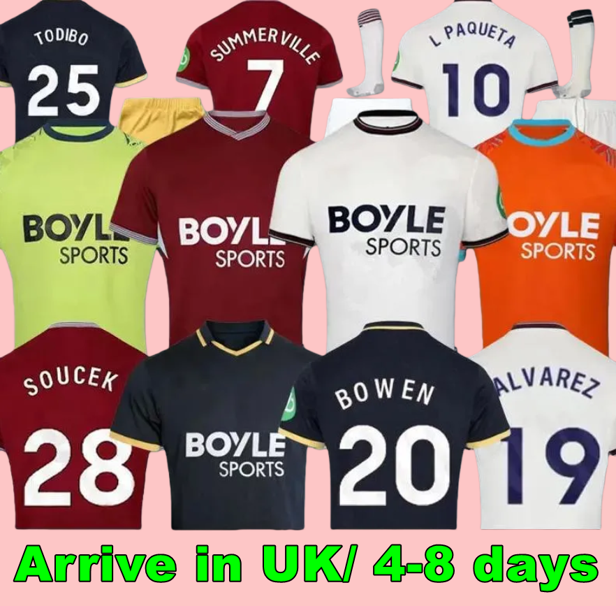 25 26 L.PAQUETA BOWEN ANTONIO DIOUF Football Shirt third away Soccer Jerseys 2025 Summerville Todibo SOUCEK N.AGUERD Fullkrug Walker Peters Men Kids Uniform 3333