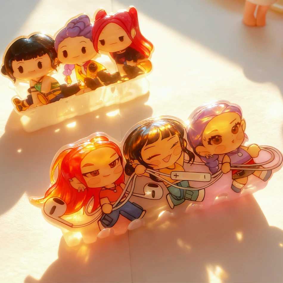 Hot KPop Demon Hunters Hair Clip Cartoon Printing Rumi Mira Zoey Acrylic Hairclip Anime Peripheral Hair Decoration Girl Gifts L251020