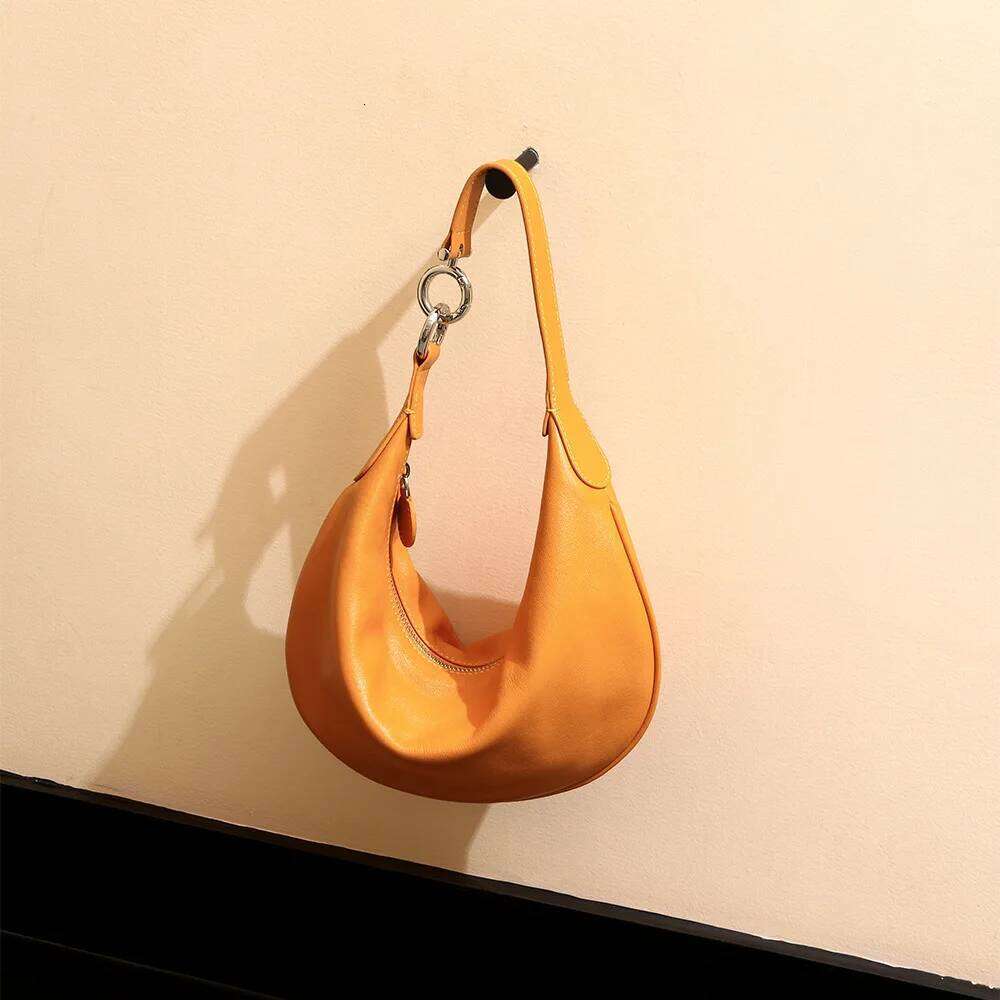 Genuine Leather Dumpling New Niche Design Soft Top Layer Cowhide Large Capacity Handbag For Women Underarm Shoulder Bag Suotong1021