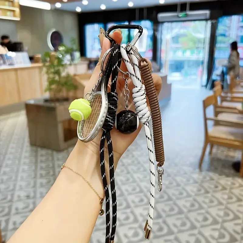 Tennis Balls Cherry Billiards Car Keychain Personalized Mens and Womens Bag Pendant Exquisite Keychain J251121