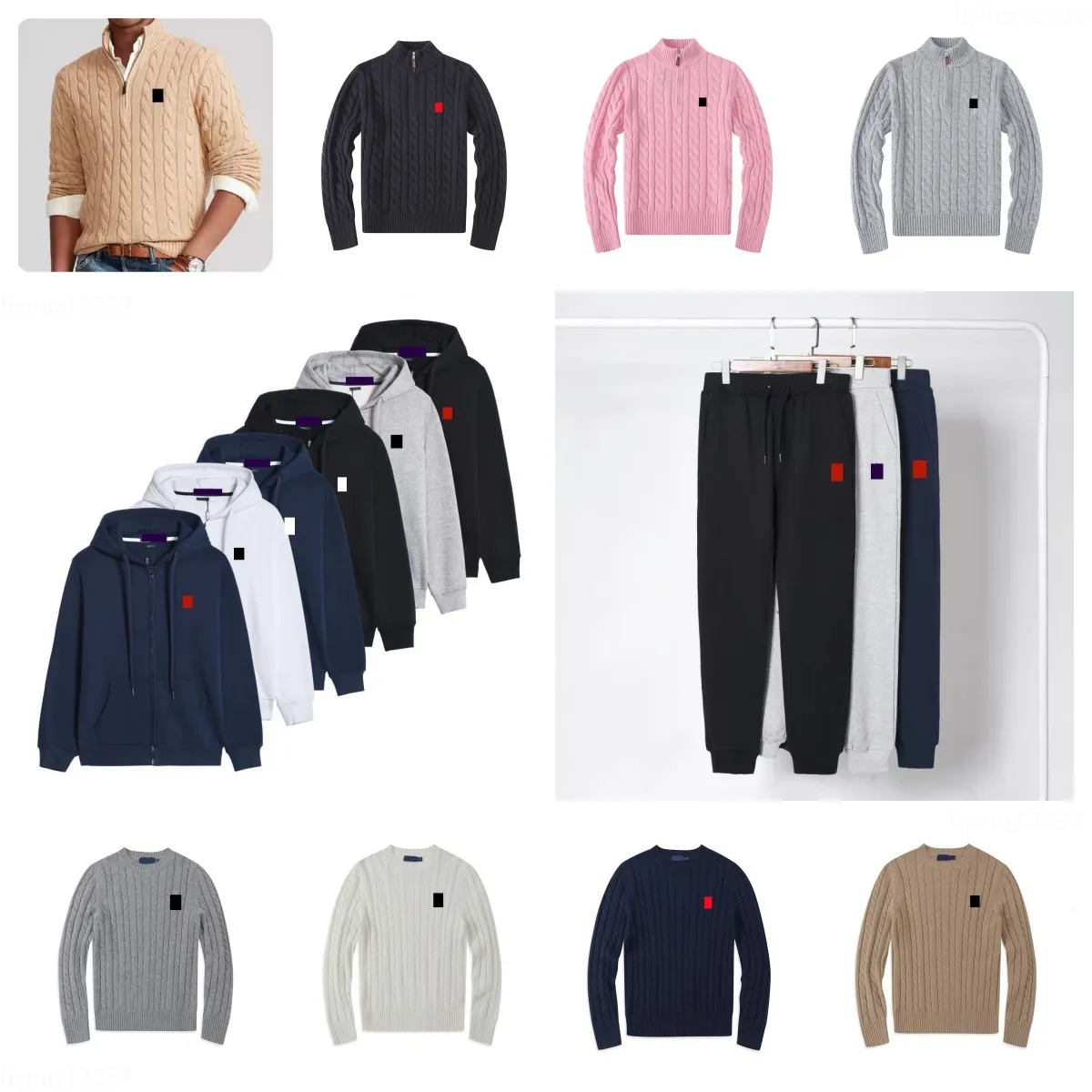 Polo Sweater Men Qu… - image