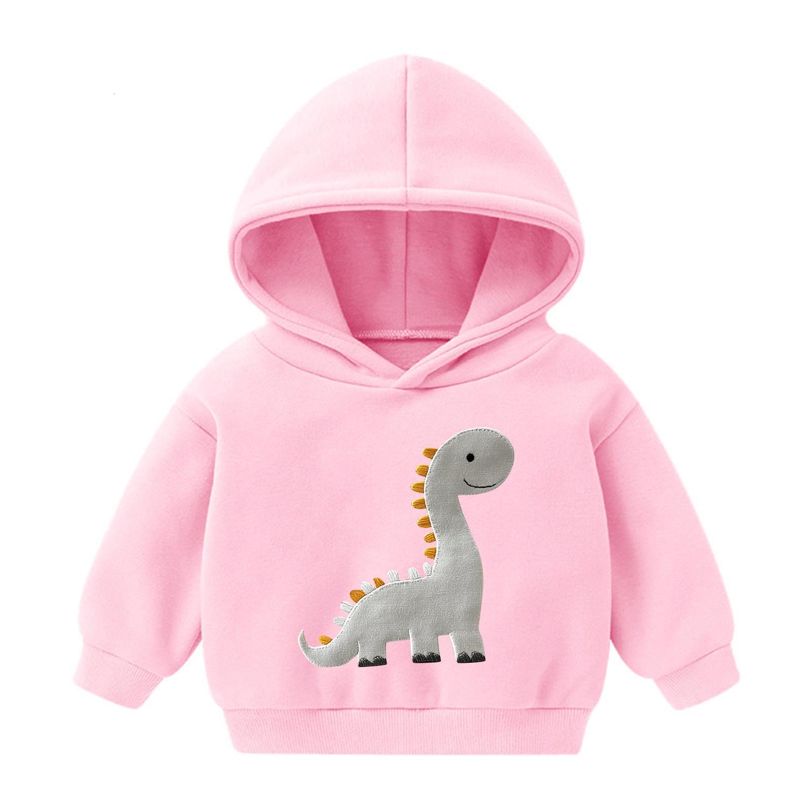 New European and American fashion children's hooded sweatshirt suitable for young children and children's wool pullover casual jacket top