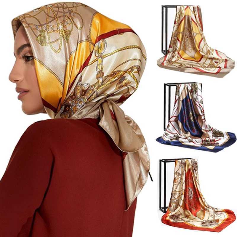 9090cm Wen Square Silk Scarf Luxury Brand Large Shawl Neckerchi Print band Fa Foard Bandana Wraps Hijab ScarvesW251021