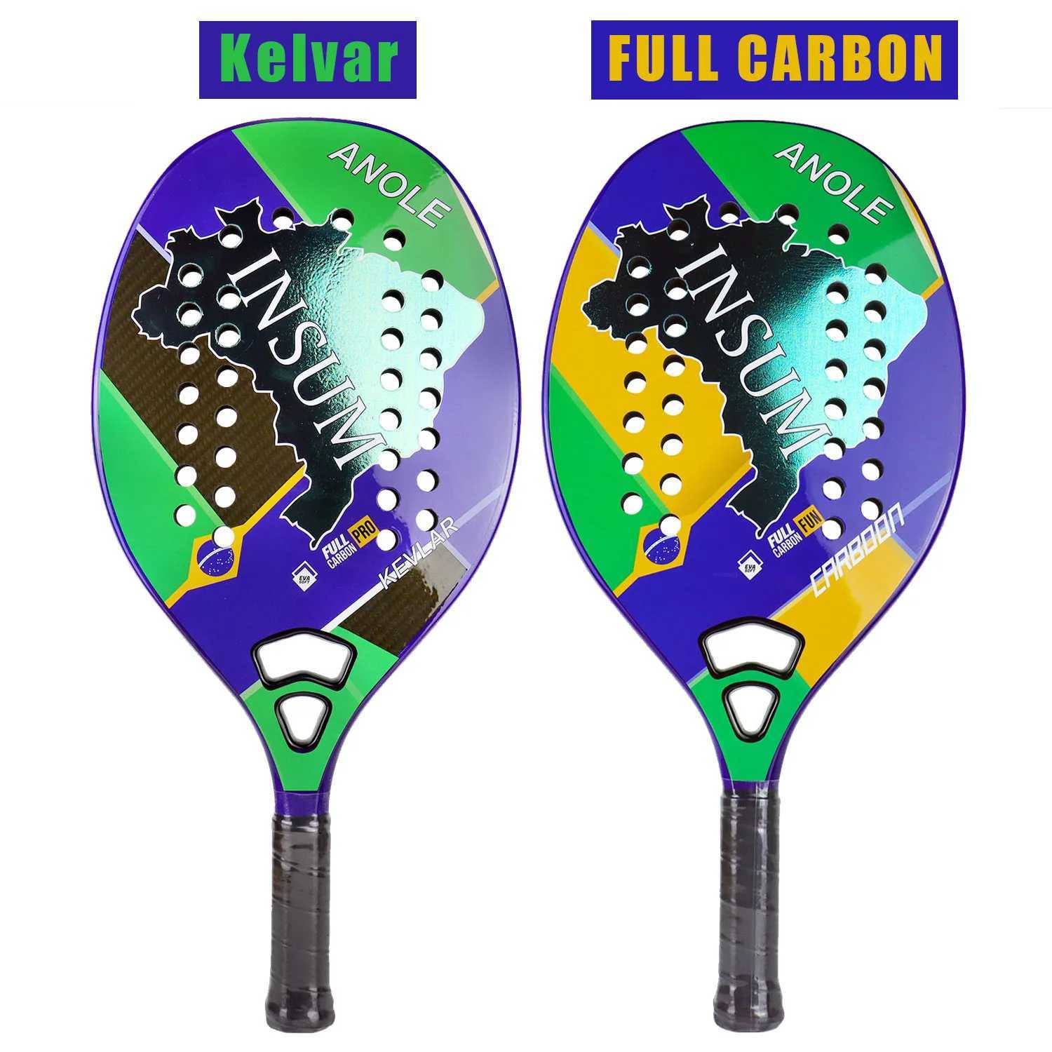 INSUM Full CarbonKevlar Beach Tennis Racket with EVA Soft Memory Foam Core Anole Racket Beach Tennis W251021