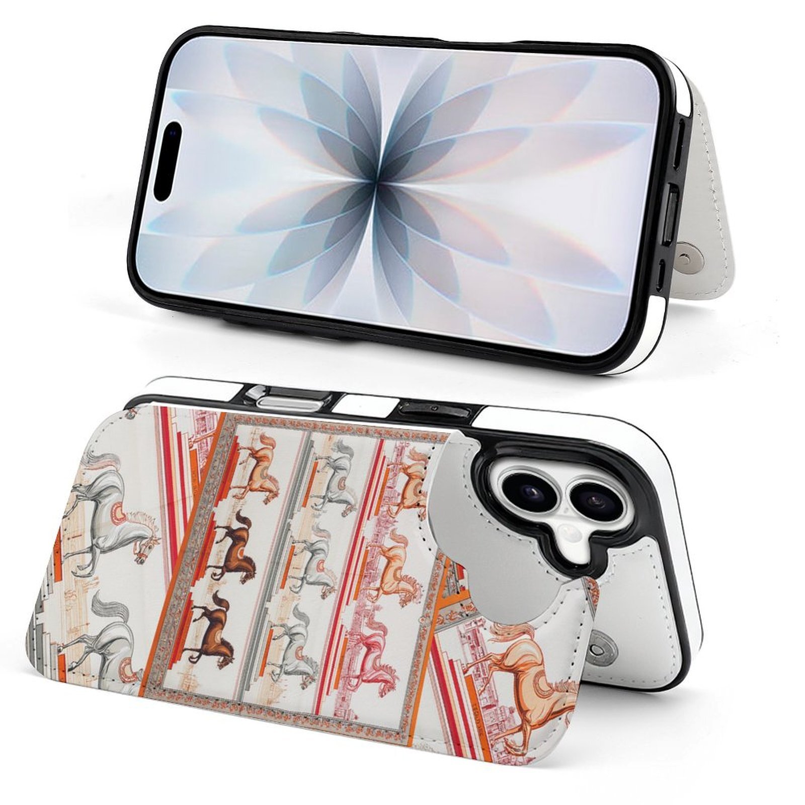 Her custom H Designer iphone case 17 16 case luxury case for iPhone 17 16 15 Pro Case: Customized Flip leather style Phone Cases Slim Anti Yellowing M