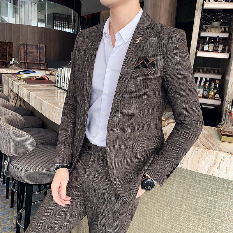 Blazer Plus Size 7XL Mens Blazer Fashion Business Italian Style Linen Leisure Wedding for Office Workers Assembling A Blazer 251021