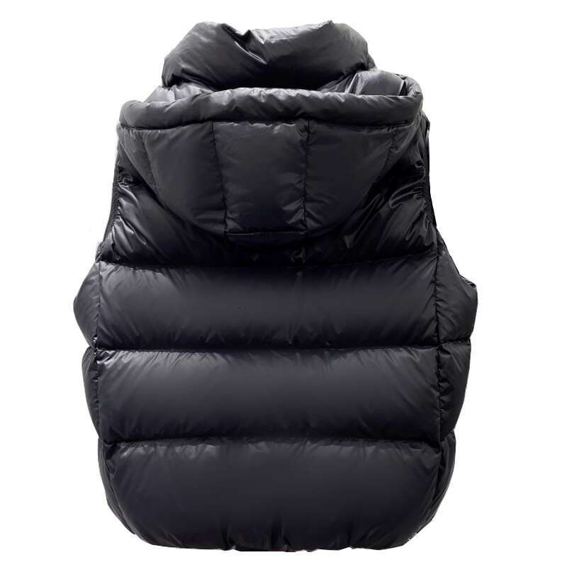 Women Clothing Black And Gold Jacket Vest Outer Wear Season Thickened Short Versatile Shiny Duck Down Waistcoat