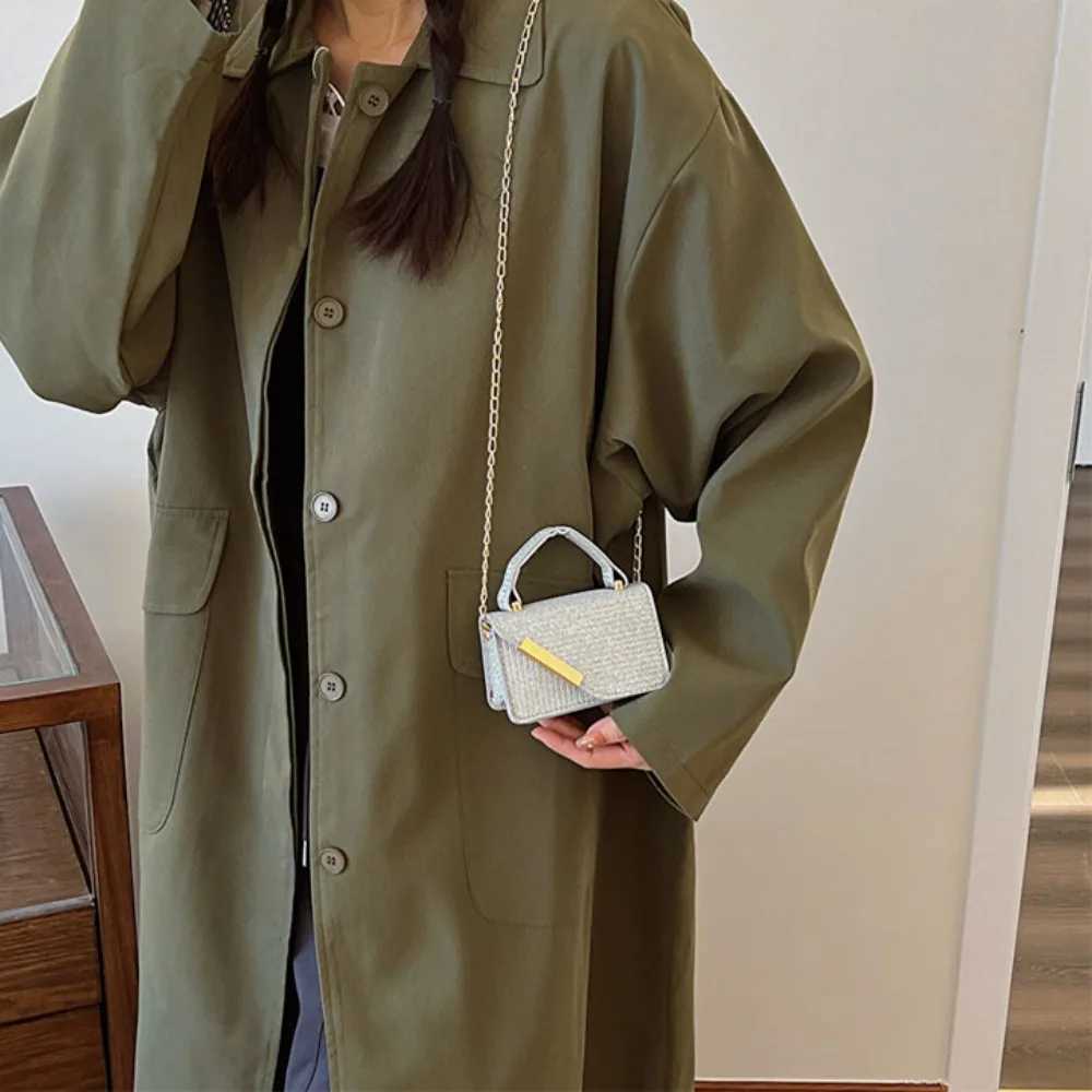 Trendy Mini Square Bag Shoulder Bag Korean Style Sparkling Handbag Daily Commuting Bag Casual Messenger BagXJ251021