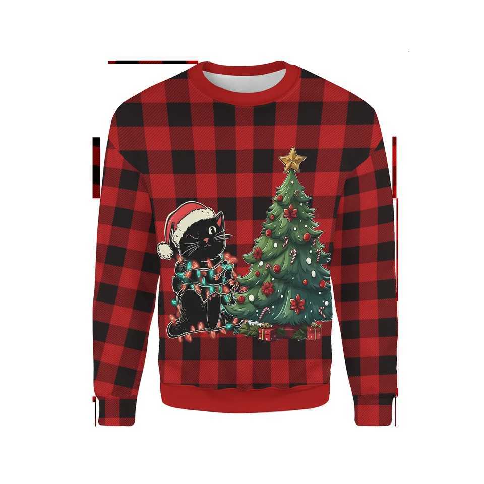 Christmas Sweatshirt Mens Womens Oneck Long Sleeves 3D Print Cute Graphic Pullover Tops Unisex Winter Warm Casual Sweatshirts W251021