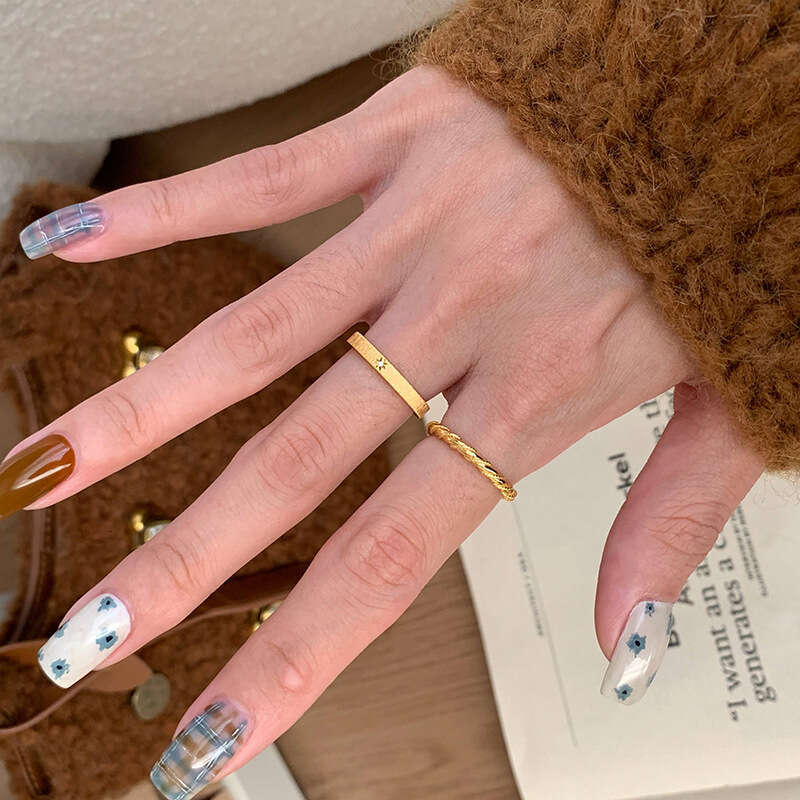 Mercury Style Brushed Ring New Fashion High-Value Design Design Light Luxury Unique Niche Designer Jewelry for Women