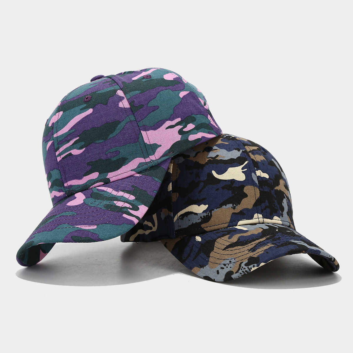 New Camouflage Baseball Cap for Women Summer Outdoor Sports Sun Protection Visor Cap for Men Casual Duckbill Cap H251020