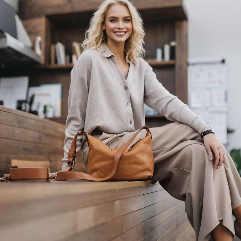 High End Genuine Leather Crossbody Dumpling Lightweight Compact Shoulder Trendy Versatile Casual Women S Bag High Quality