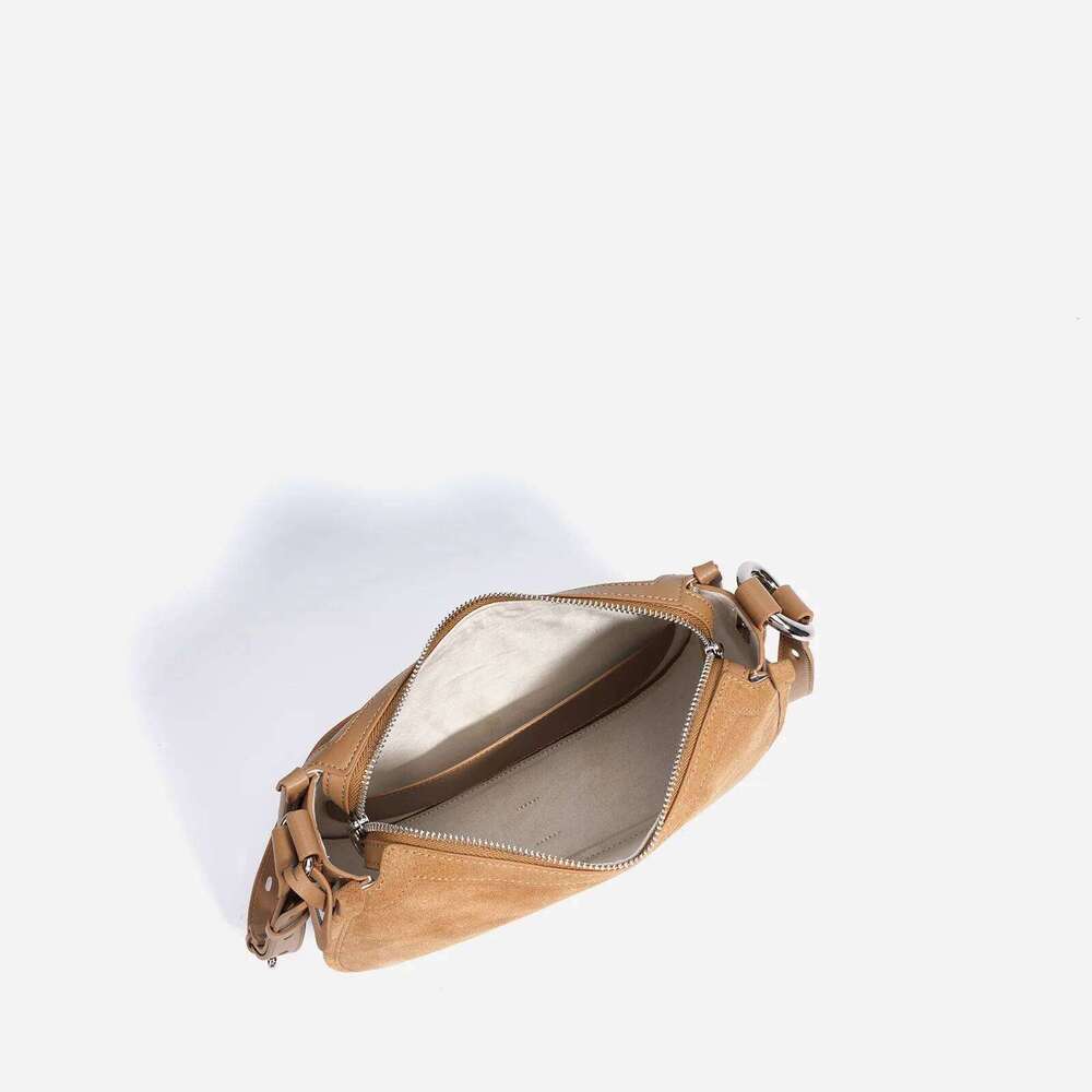 Frosted Cowhide Dumpling New Niche Design Suede Vintage One-Shoulder Crossbody Bag Fashionable Ladies Handbag 251021