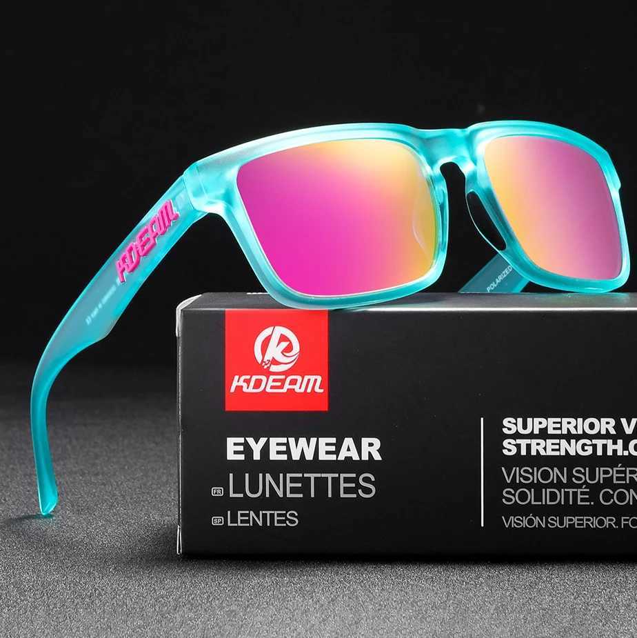 2025 Kdeam Polarized Sunglasses for Men Women Fashion Unisex Brand Trendy Outdoor Eyewear For Couple Mirror red lens J251114